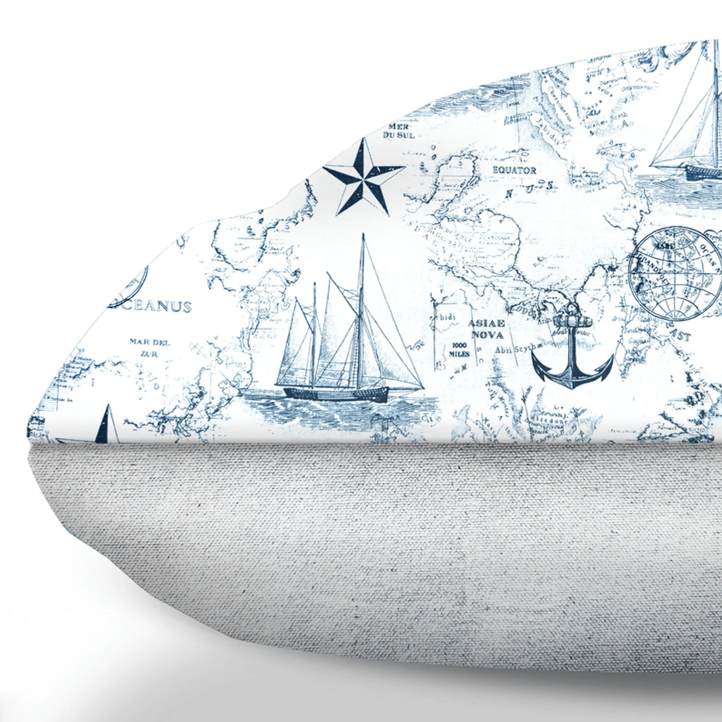 Vintage Nautical Toile Dog Cushion - Comfortable and Stylish
