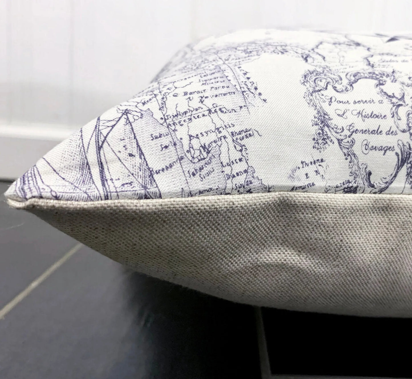 Vintage Nautical Toile Dog Cushion - Comfortable and Stylish