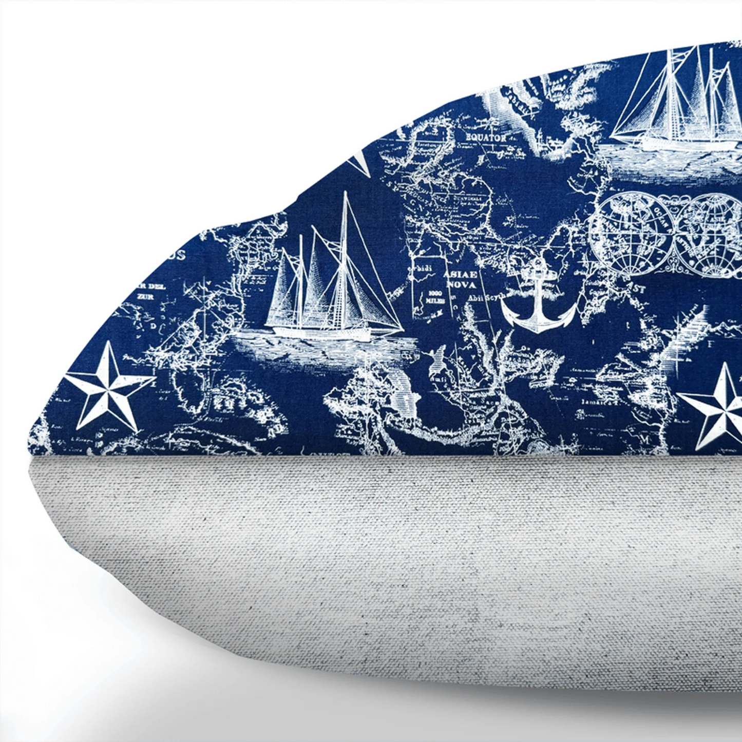 Vintage Nautical Toile Duvet-Style Dog Bed - Comfortable and Stylish