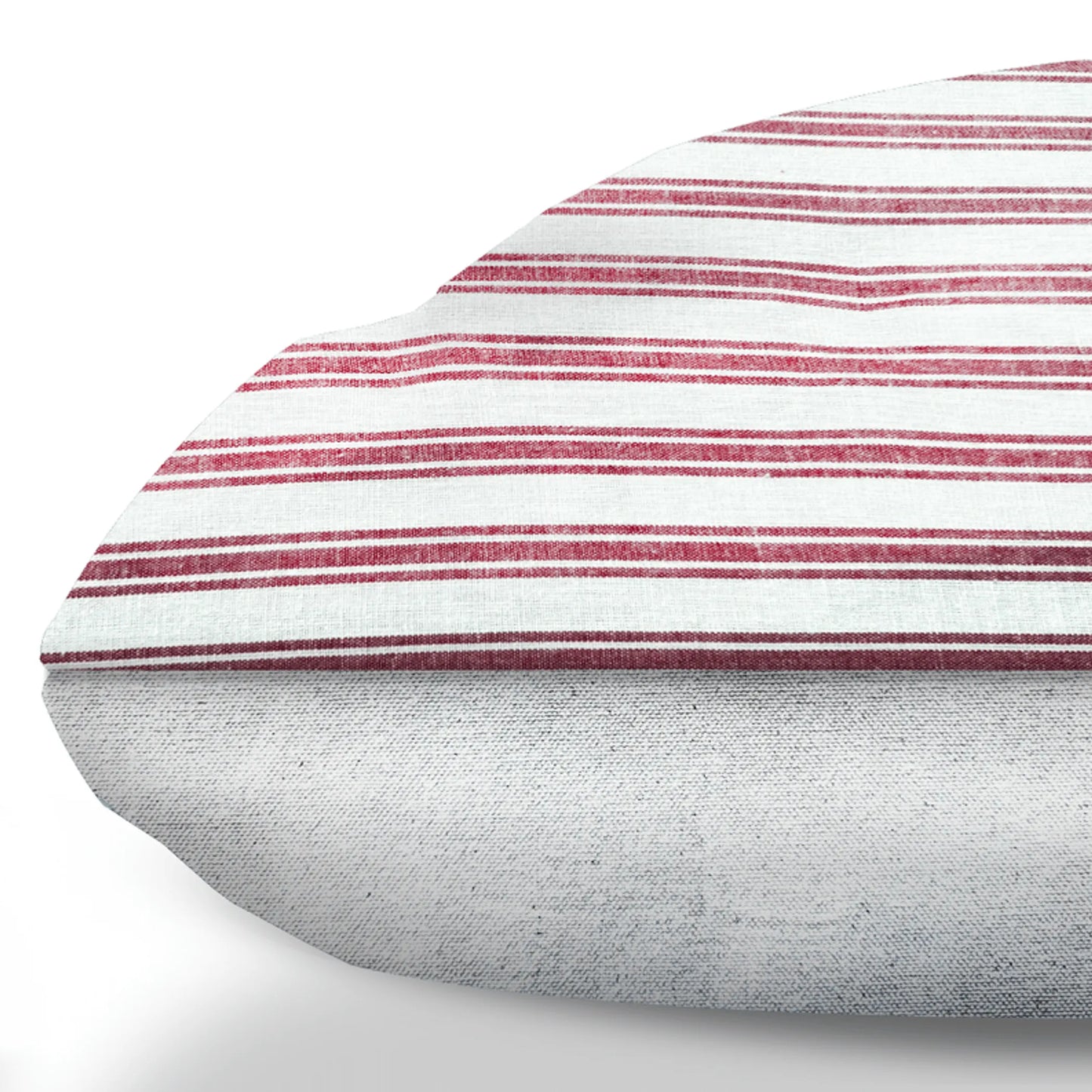 Marblehead Light Red Ticking Stripe Farmhouse Duvet Style Dog Bed - Comfortable and Stylish Pet Bed