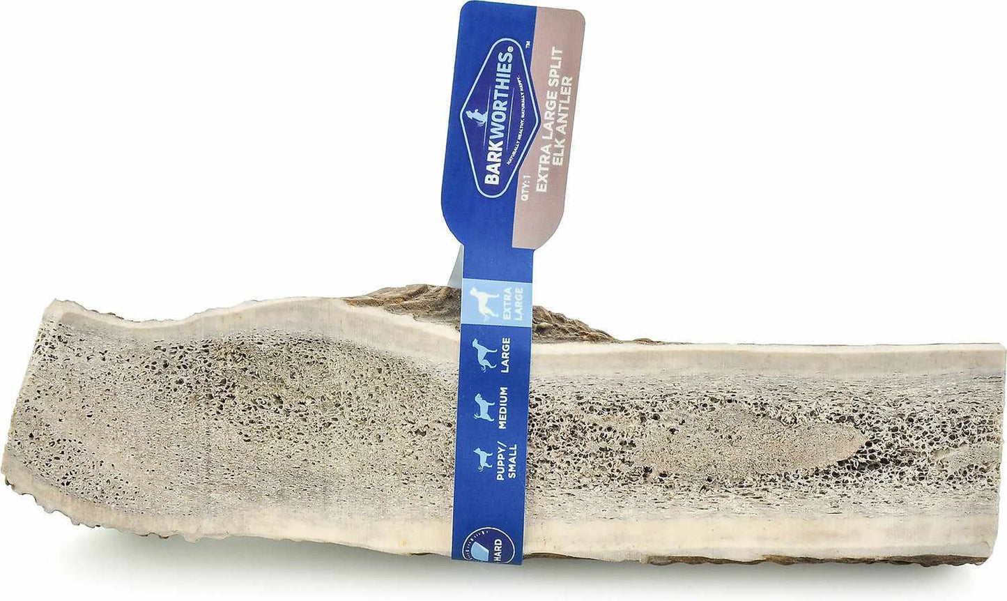 Barkworthies Split Elk Antler - Natural & Long-lasting