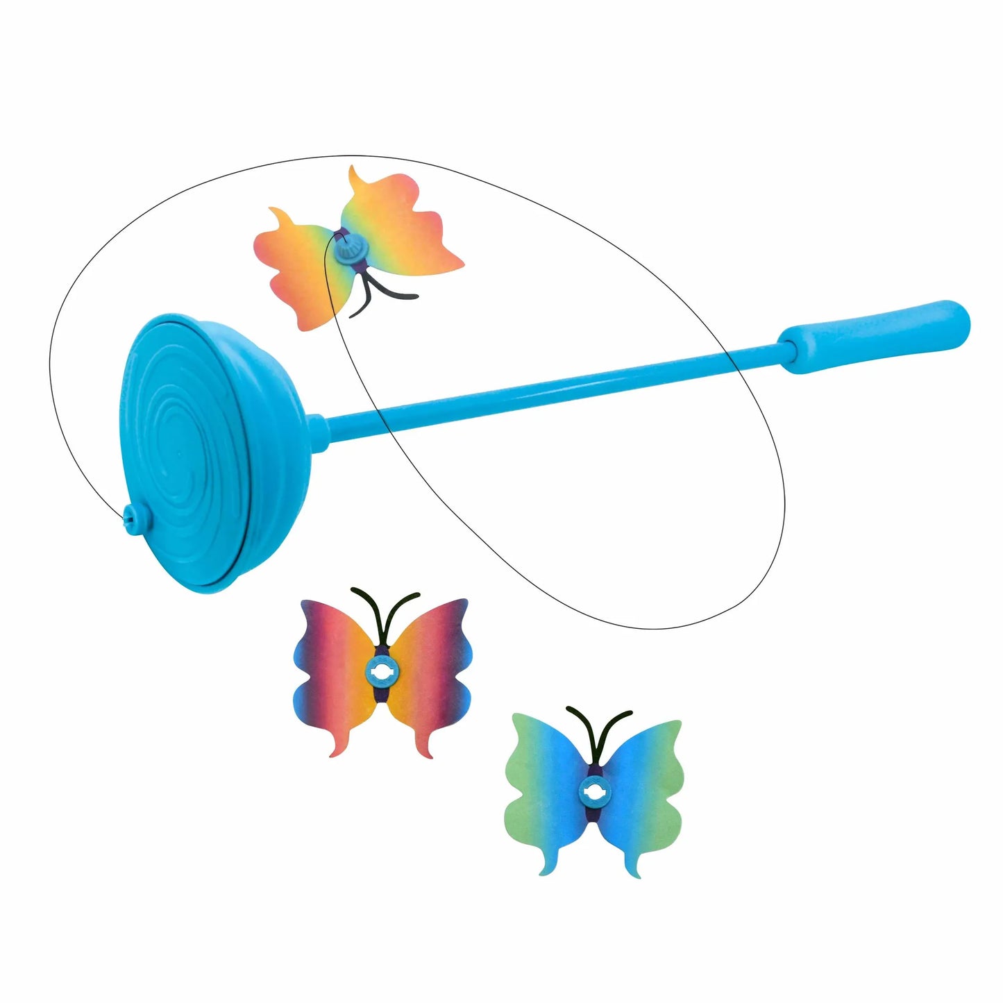 KONG Teaser Purrsuit Butterfly Cat Toy - Interactive Toy with Interchangeable Butterflies