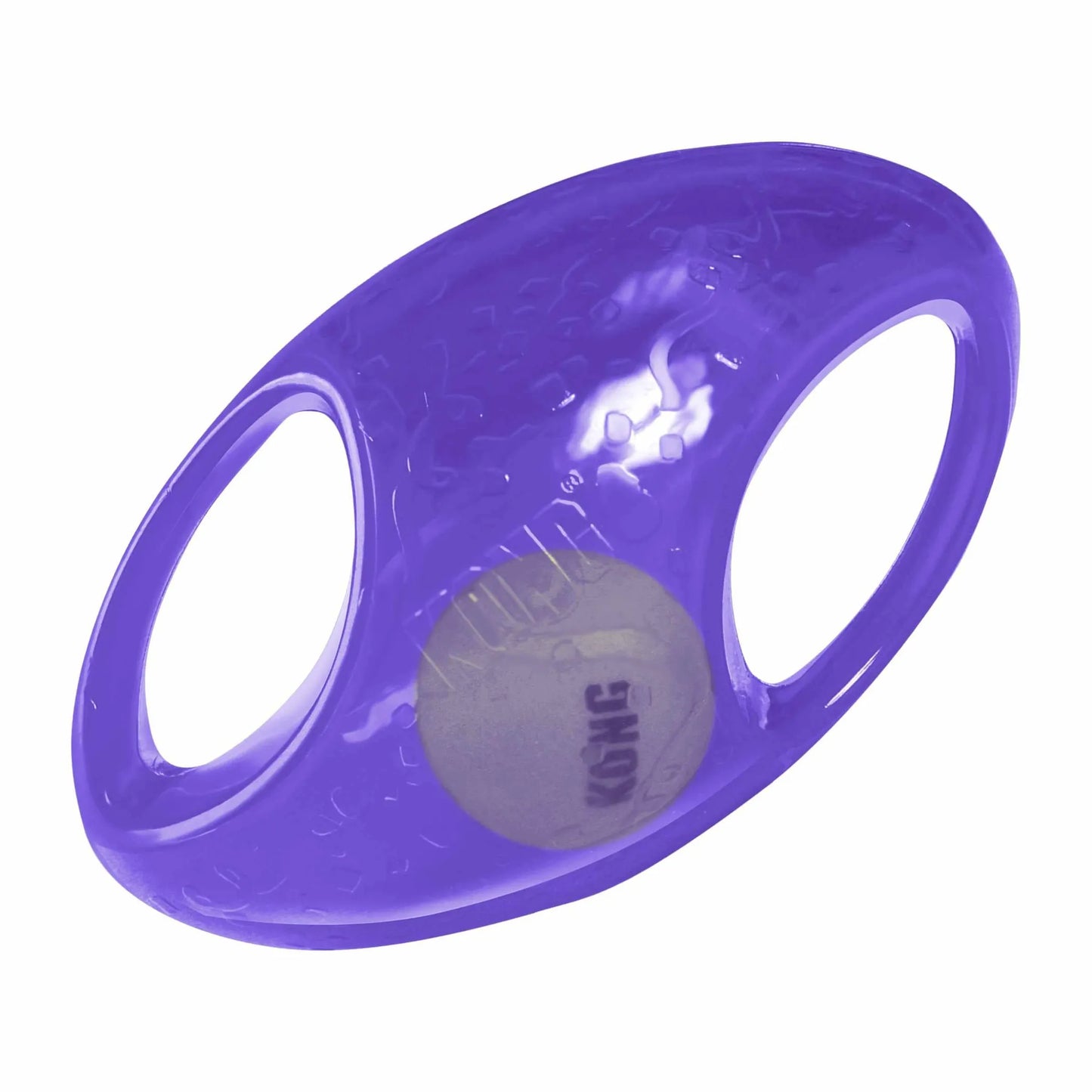 KONG Jumbler Football Dog Enrichment Toy - Squeaky & Tumbling, Large/XL Size