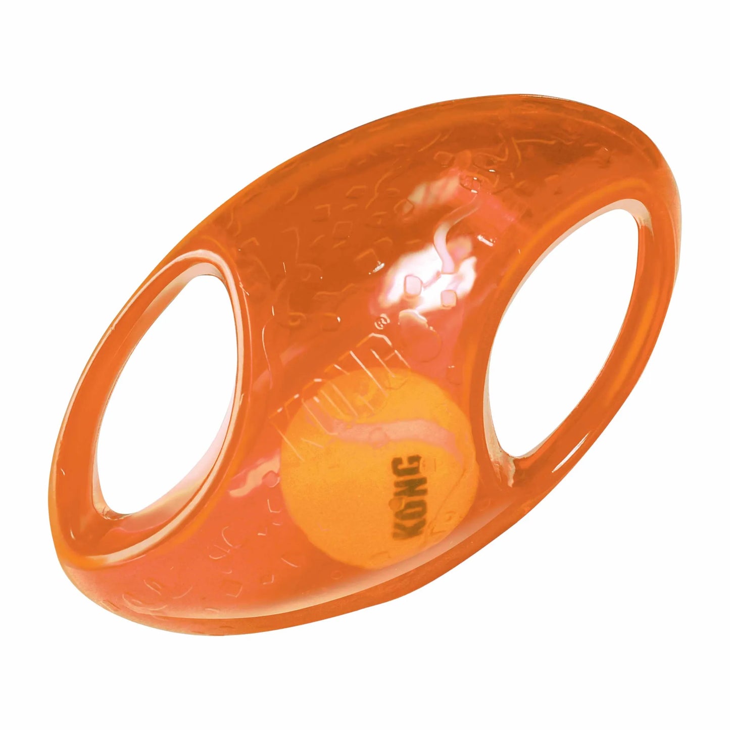 KONG Jumbler Football Dog Enrichment Toy - Squeaky & Tumbling, Large/XL Size