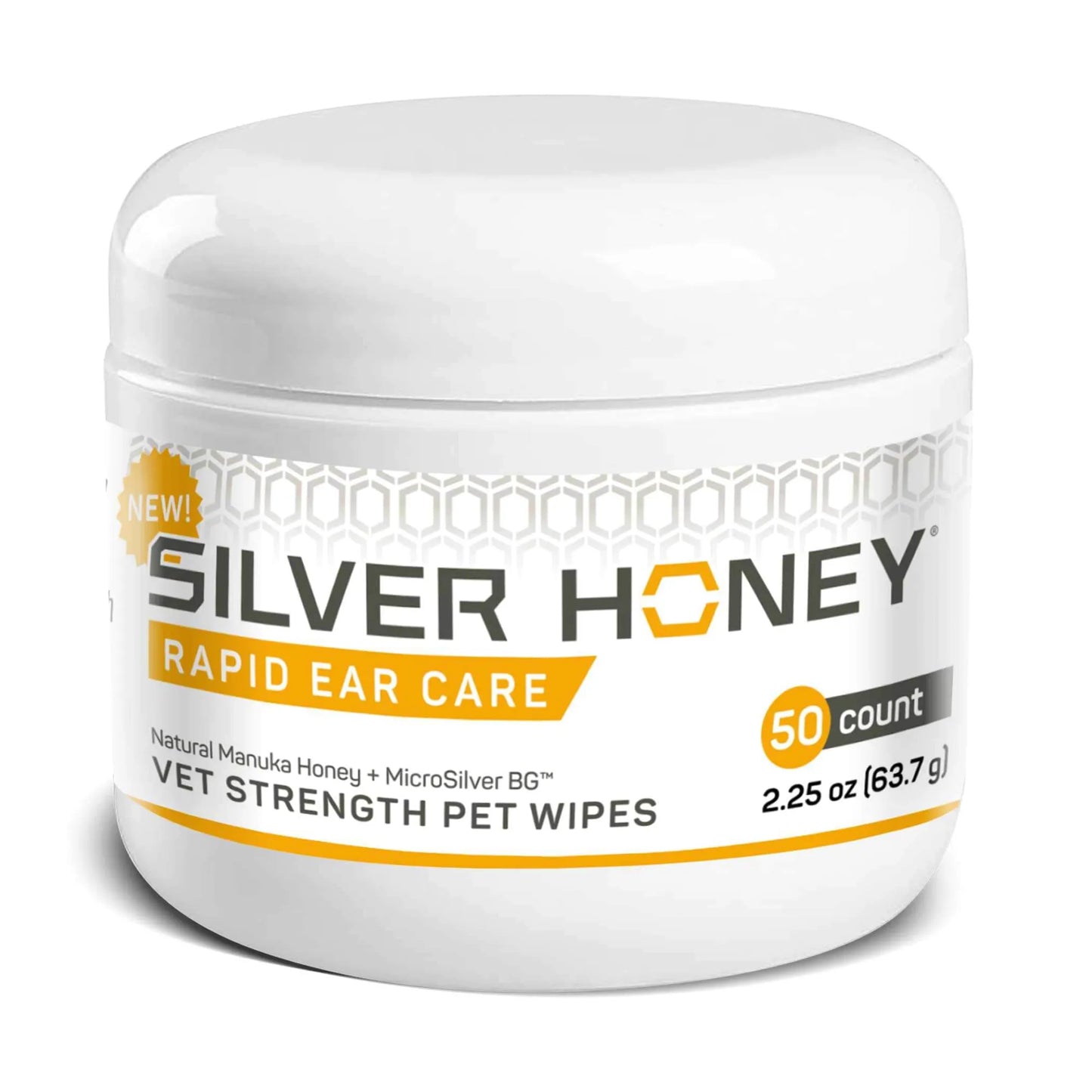 Absorbine Silver Honey Rapid Ear Care Pet Wipes - Gentle and Soothing