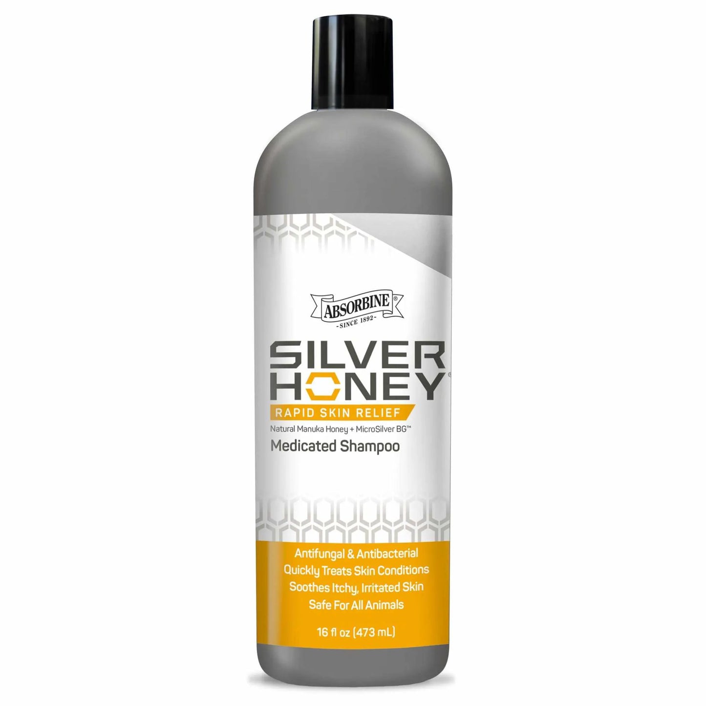 Silver Honey Rapid Skin Relief Medicated Shampoo - Soothing & Hydrating, 16 fl oz