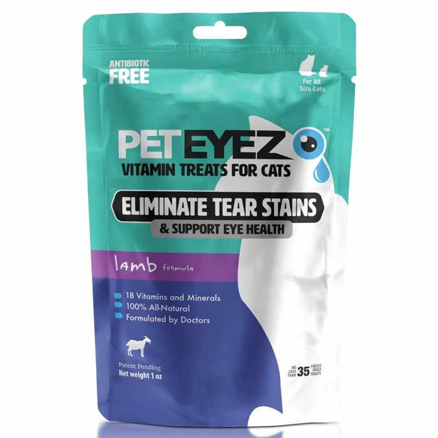 Pet Eyez Vitamin Treats for Cats - Lamb Formula for Superior Eye Health