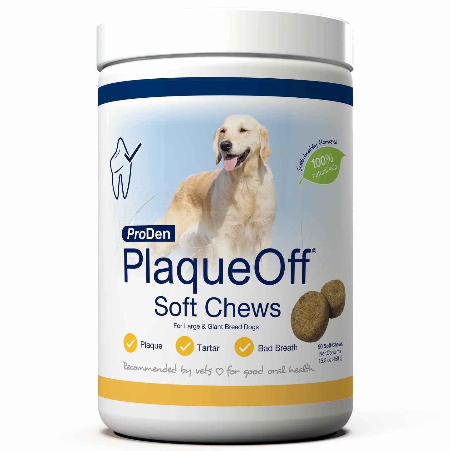 PlaqueOff Soft Chews - Oral Health Support for Large Breed Dogs