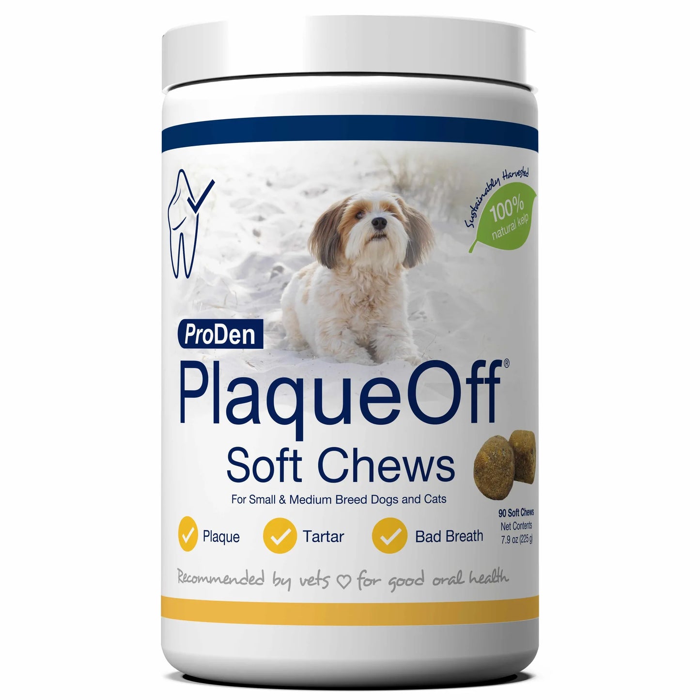 ProDen PlaqueOff Soft Chews - Daily Dental Treats for Small/Medium Breed Dogs