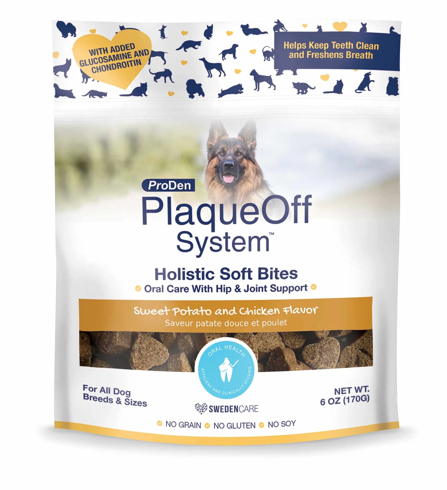 PlaqueOff Holistic Soft Bites - Hip & Joint Support Treats for Dogs