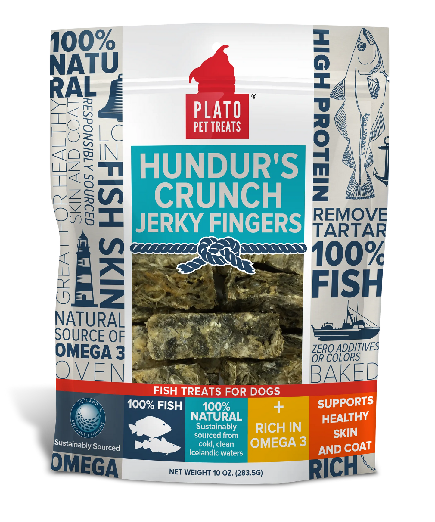 Plato Hundur's Crunch Jerky Fingers - Nutritious Dog Treats