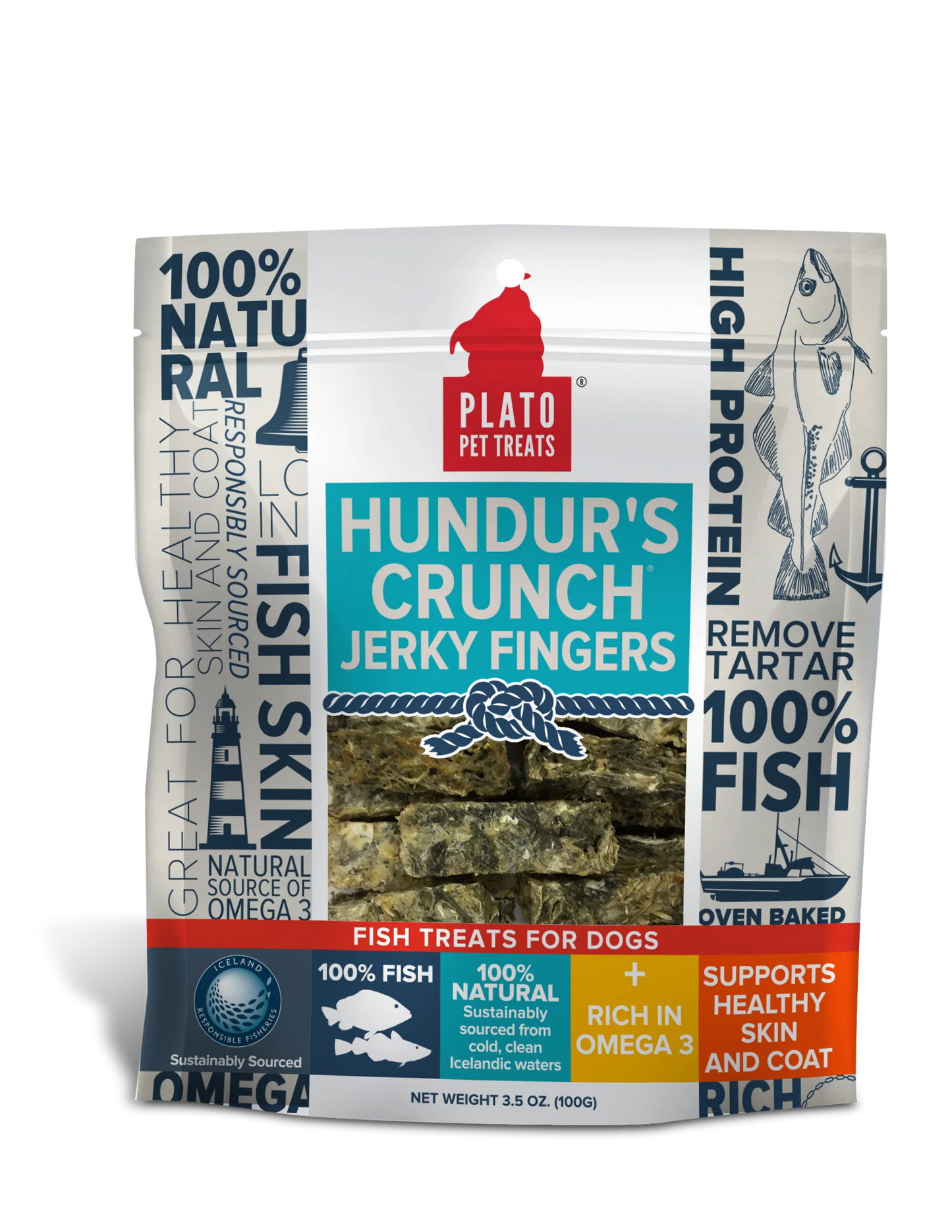 Plato Hundur's Crunch Jerky Fingers - Nutritious Dog Treats
