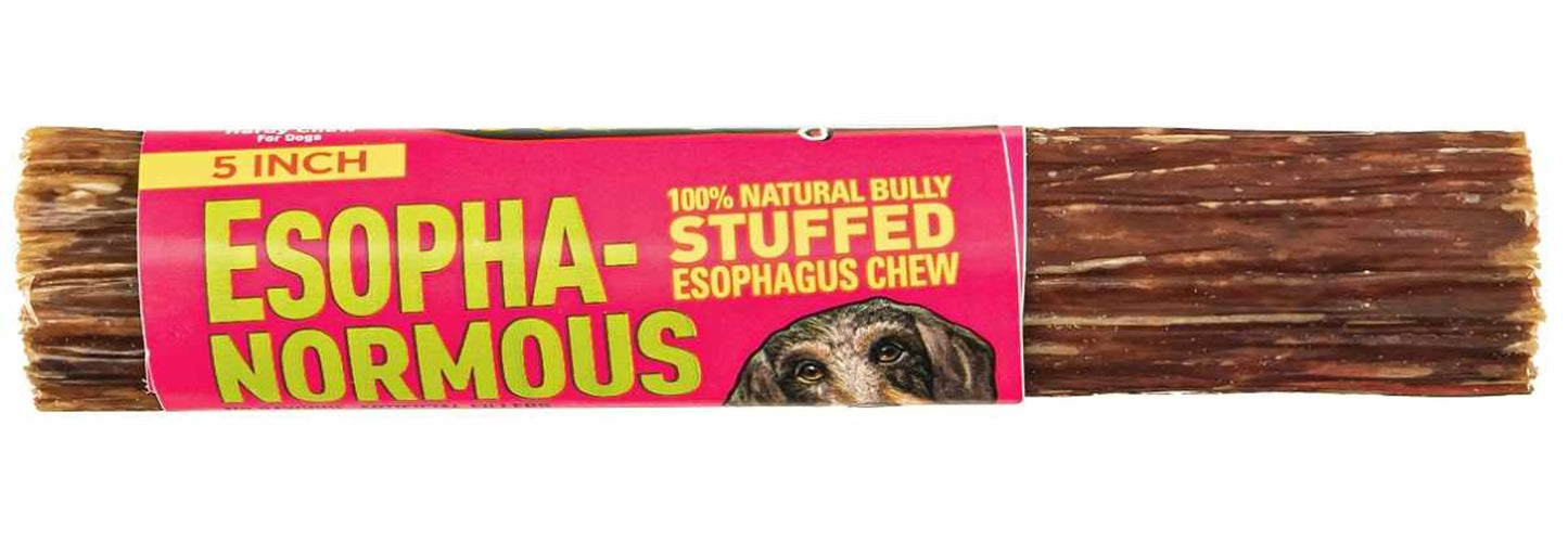 Etta Says! Esopha-normous Bully Stuffed Esophagus Chew - Nutritious Dog Treat
