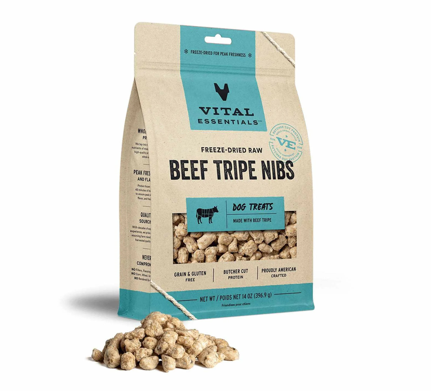 Vital Essentials Freeze-Dried Beef Tripe Nibs: Guilt-Free Treat for Dogs