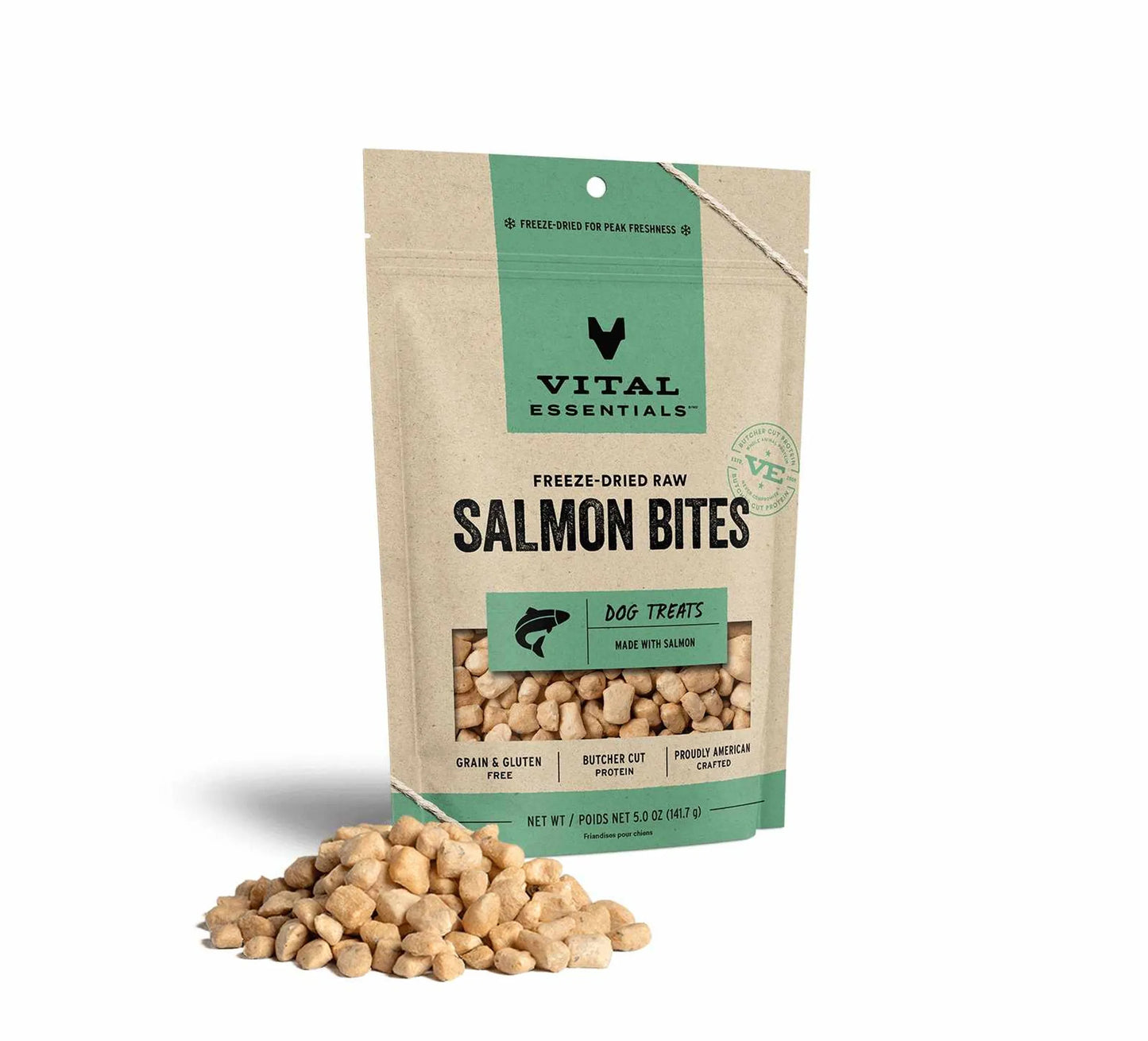 Vital Essentials Freeze-Dried Raw Salmon Dog Treats - High-Protein Snacks