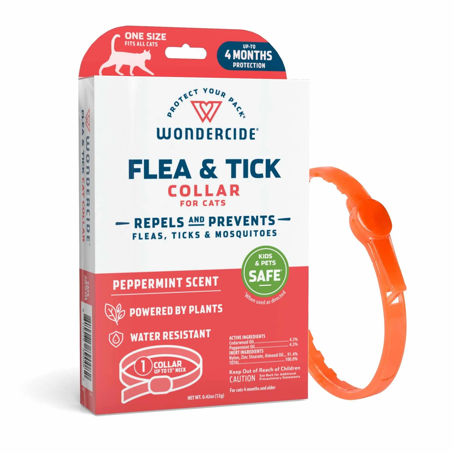 Flea & Tick Collar for Cats | Peppermint-Scented Bug Repellent