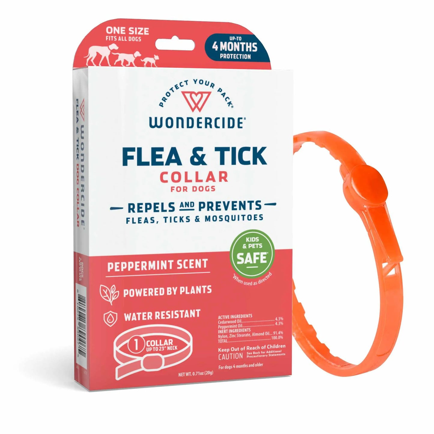 Flea & Tick Collar for Dogs | Peppermint-Scented Bug Repellent