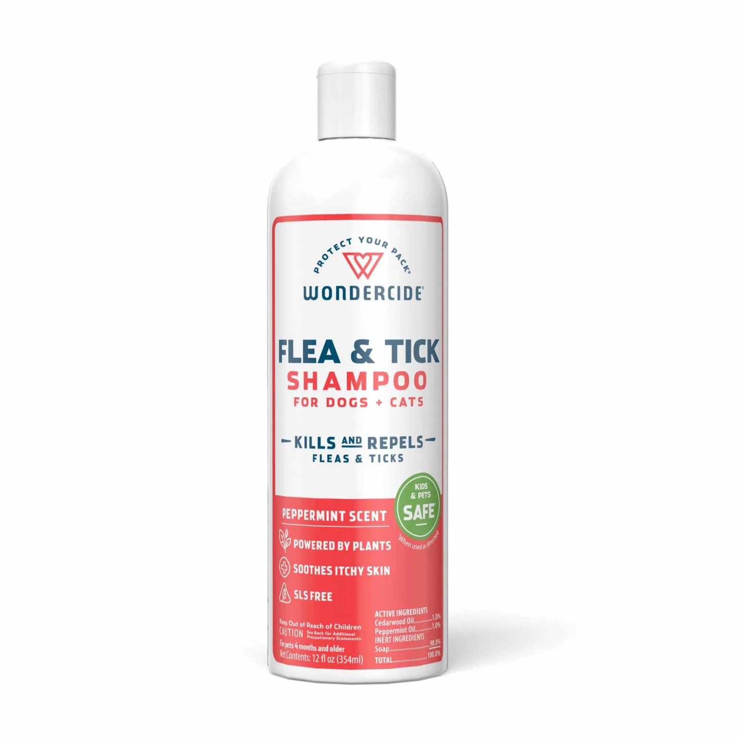 Flea & Tick Shampoo for Dogs + Cats | Peppermint-Scented Bug Repellent