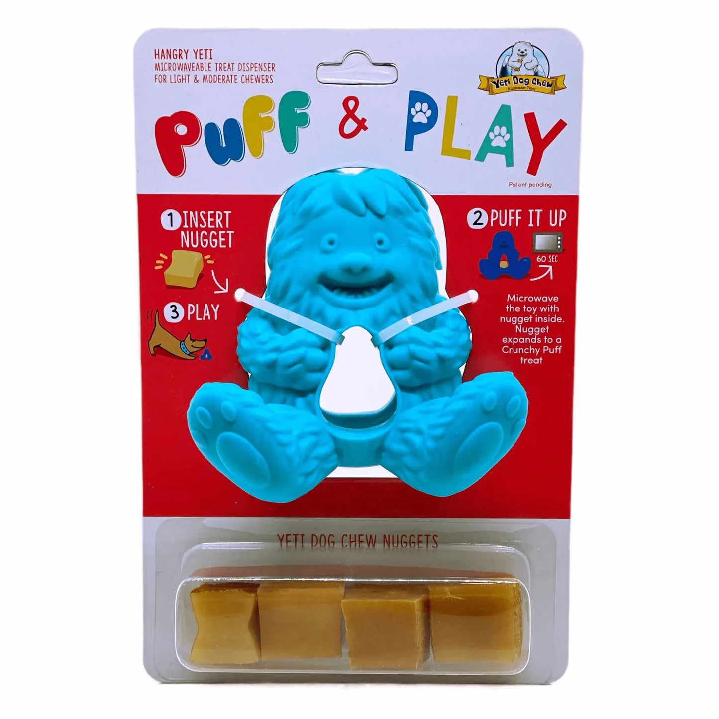 Yeti Dog Chew Puff & Play Hangry Yak - Treat-Dispensing Dog Toy