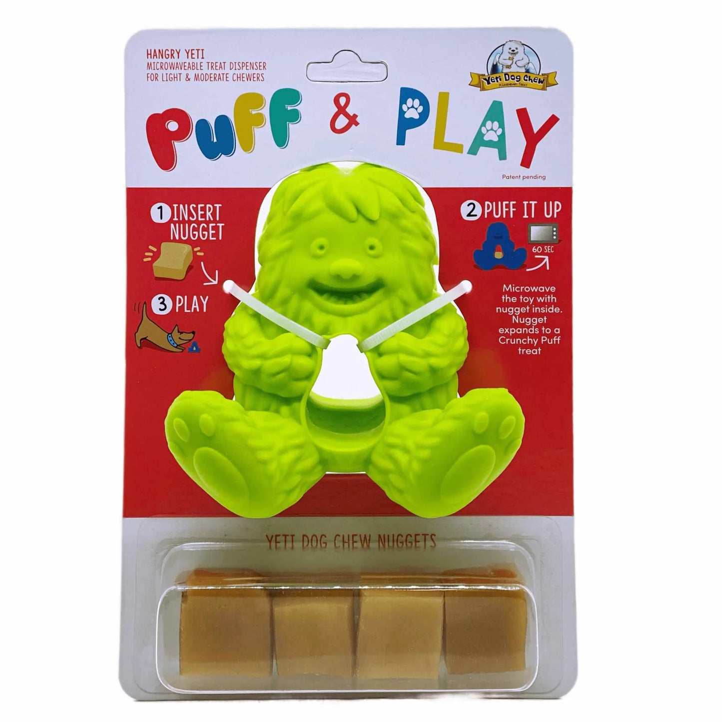 Yeti Dog Chew Puff & Play Hangry Yak - Treat-Dispensing Dog Toy
