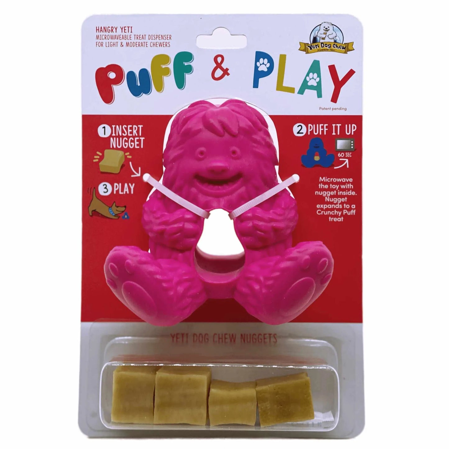 Yeti Dog Chew Puff & Play Hangry Yak - Treat-Dispensing Dog Toy