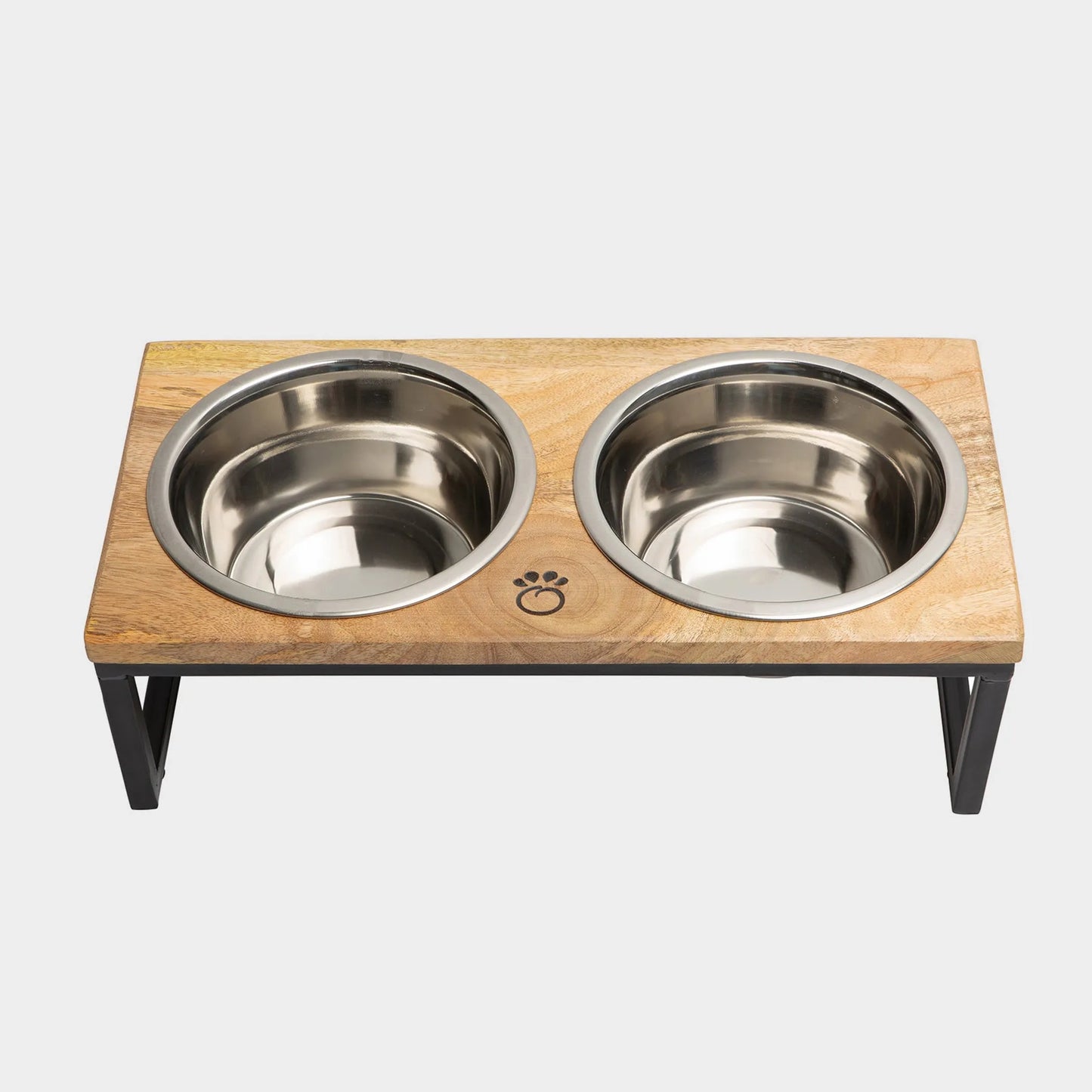 GF Pet Wood & Metal Elevated Feeder - Stylish and Functional Pet Feeding