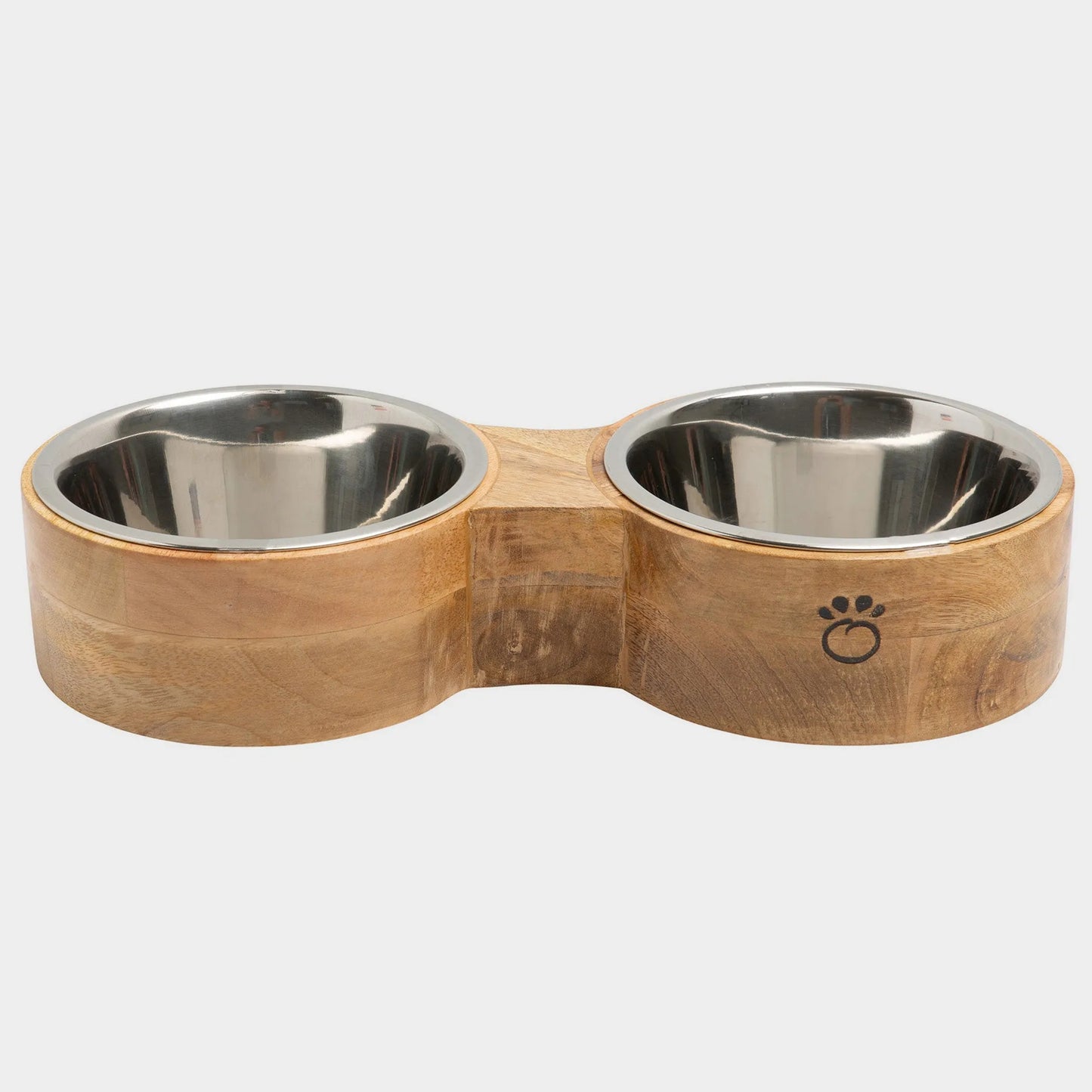 GF Pet Wood & Metal Double Diner Feeder - Stylish Pet Feeding Solution