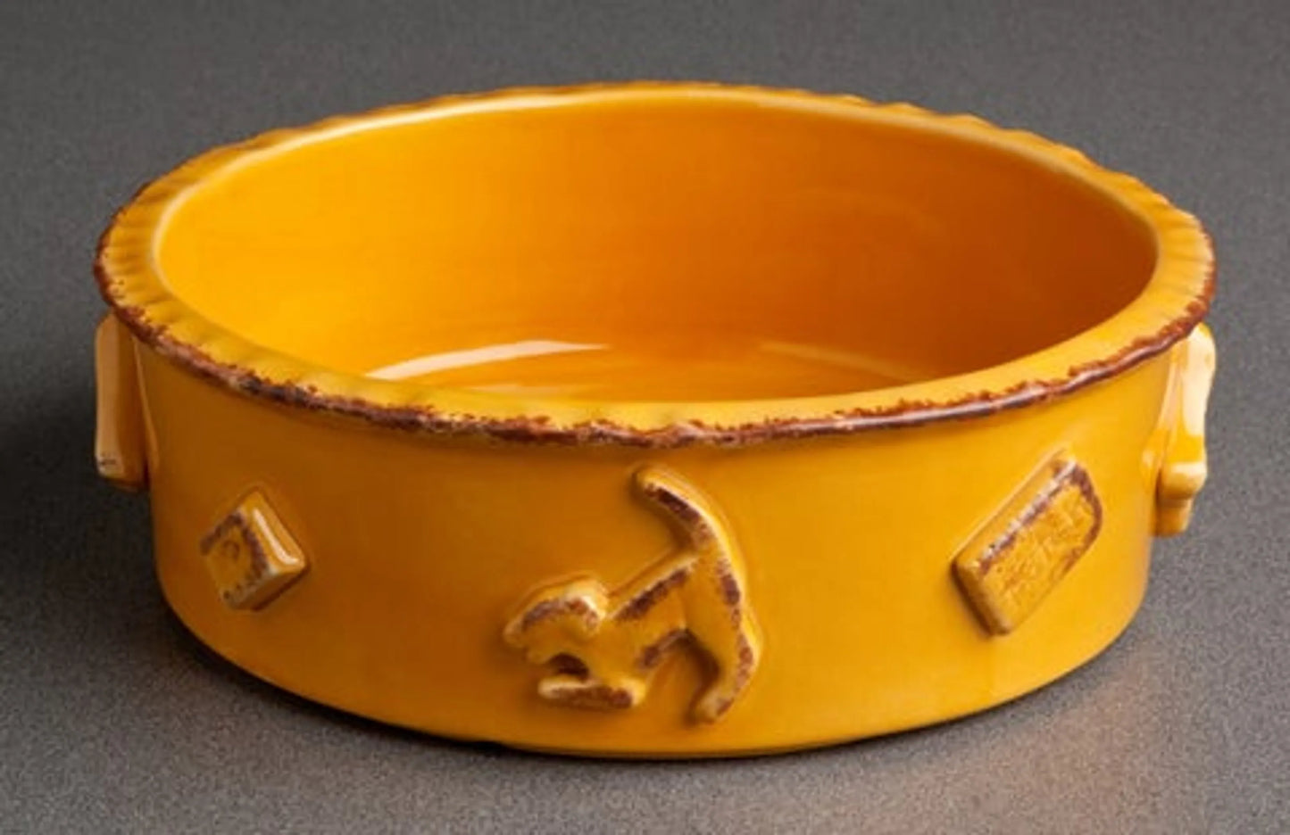 Carmel Ceramica Dog Food/Water Bowl - Durable and Convenient