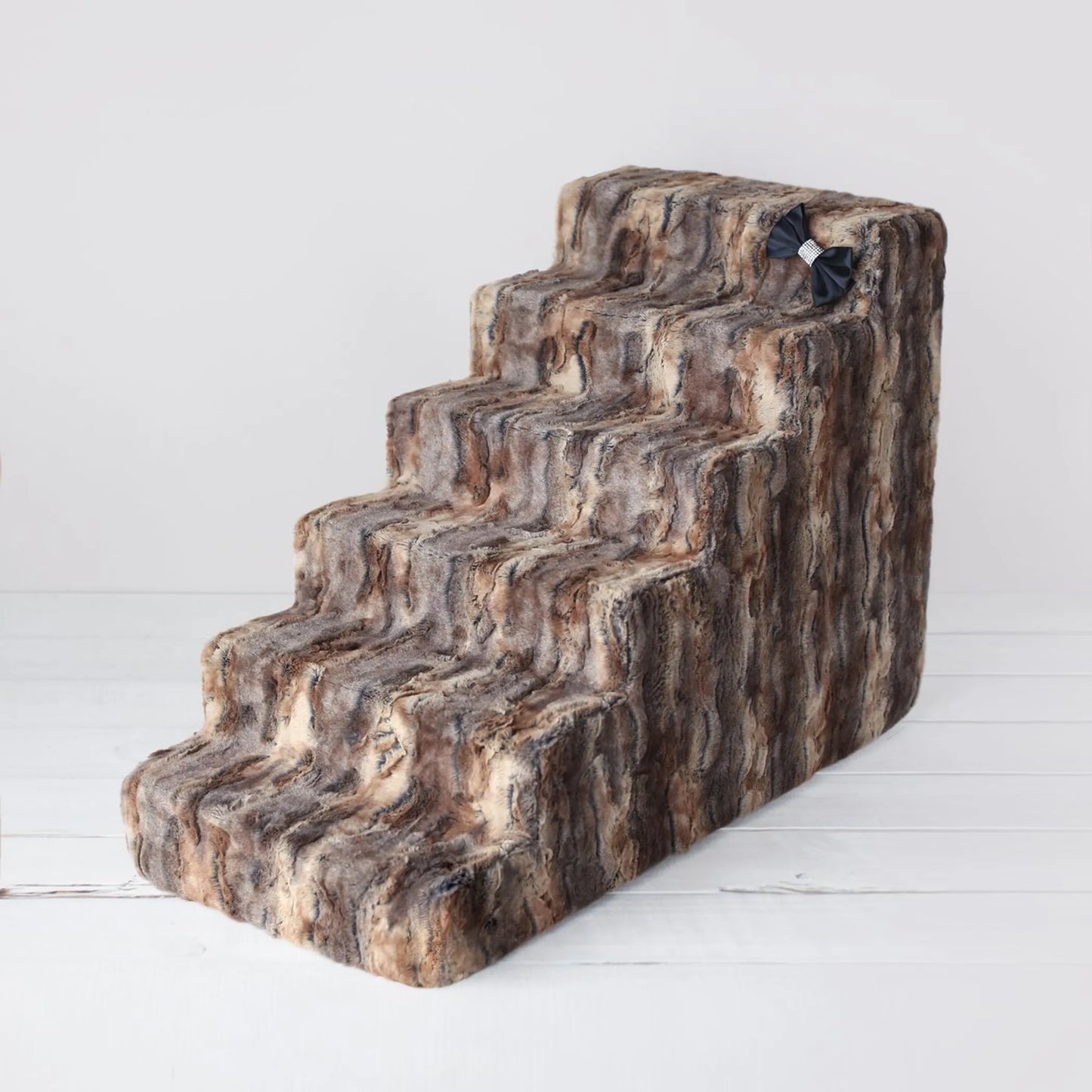 Luxury Dog Stairs - 6-Step, High-Density Foam