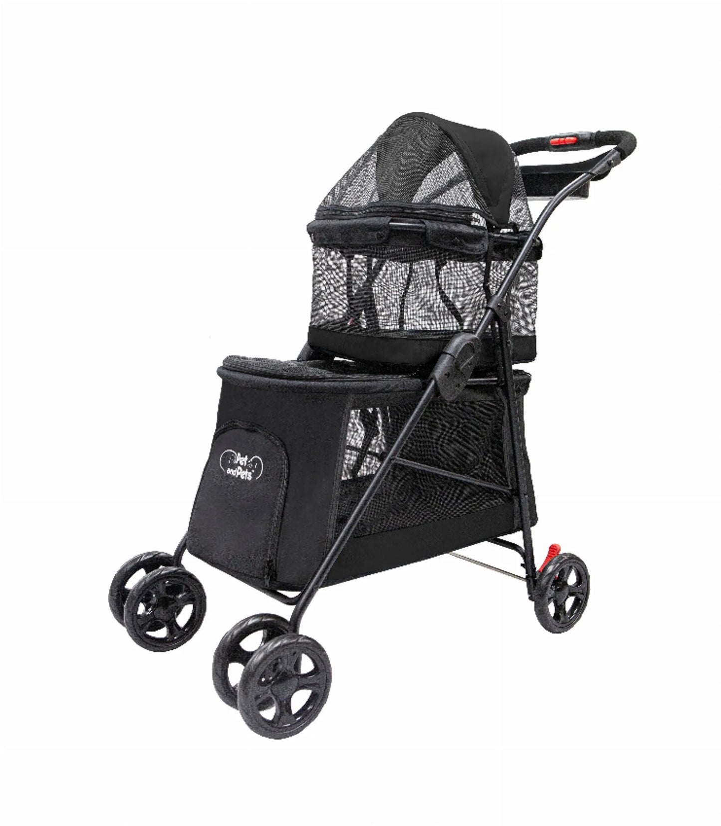 Double Decker Pet Stroller - Comfortable & Spacious