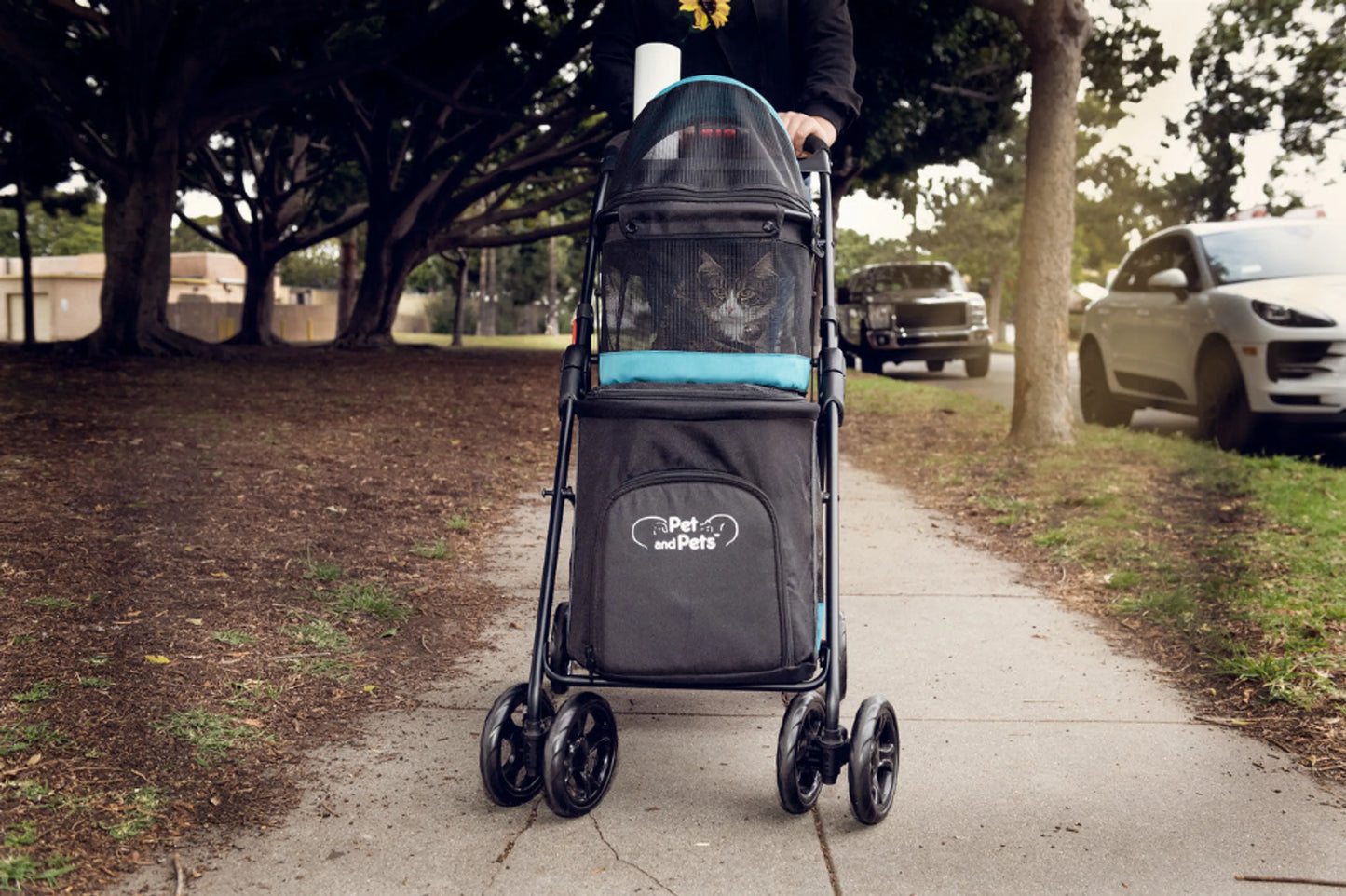 Double Decker Pet Stroller - Comfortable & Spacious