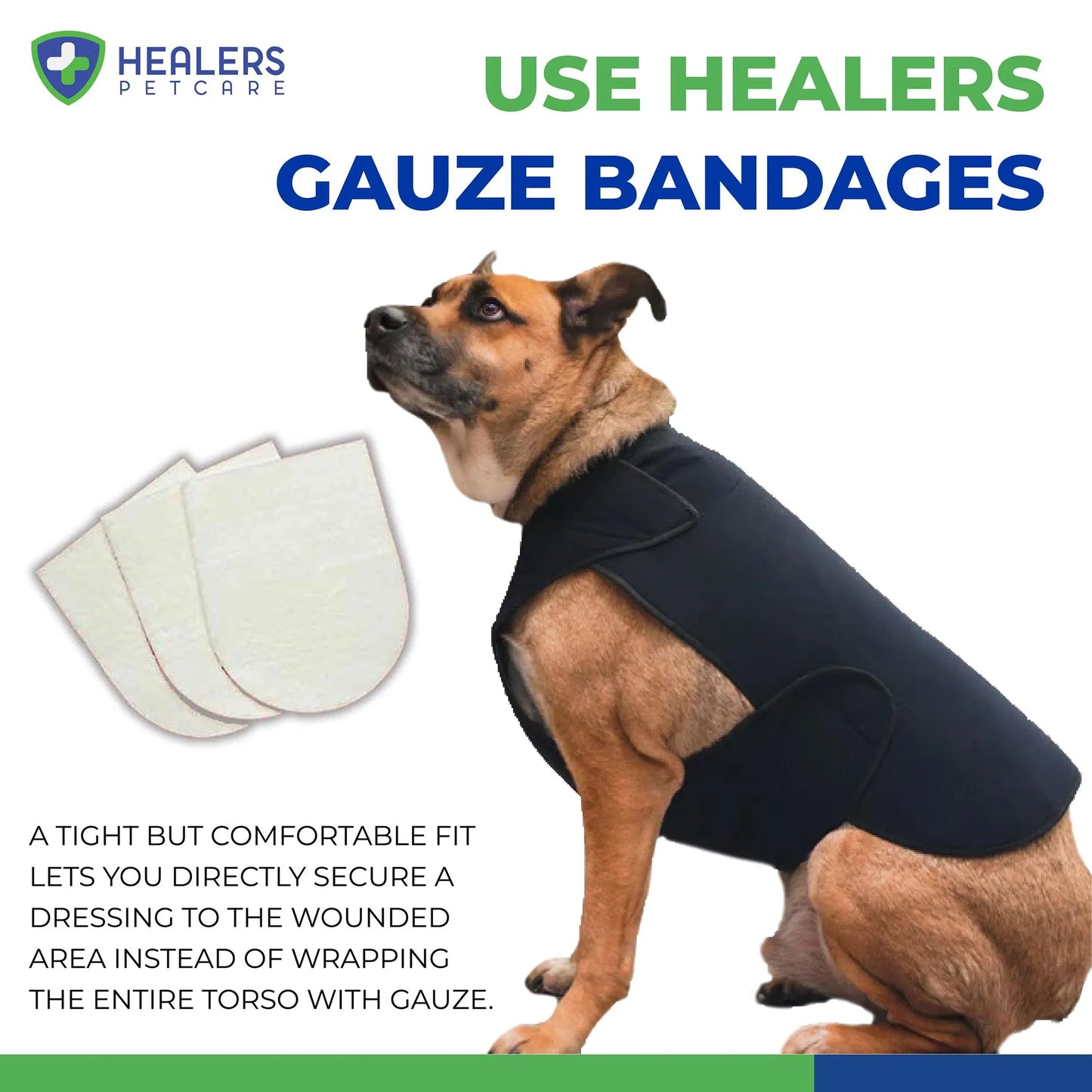 Healers Therapeutic & Anxiety Front Body Wrap: Comfort and Calm for Dogs