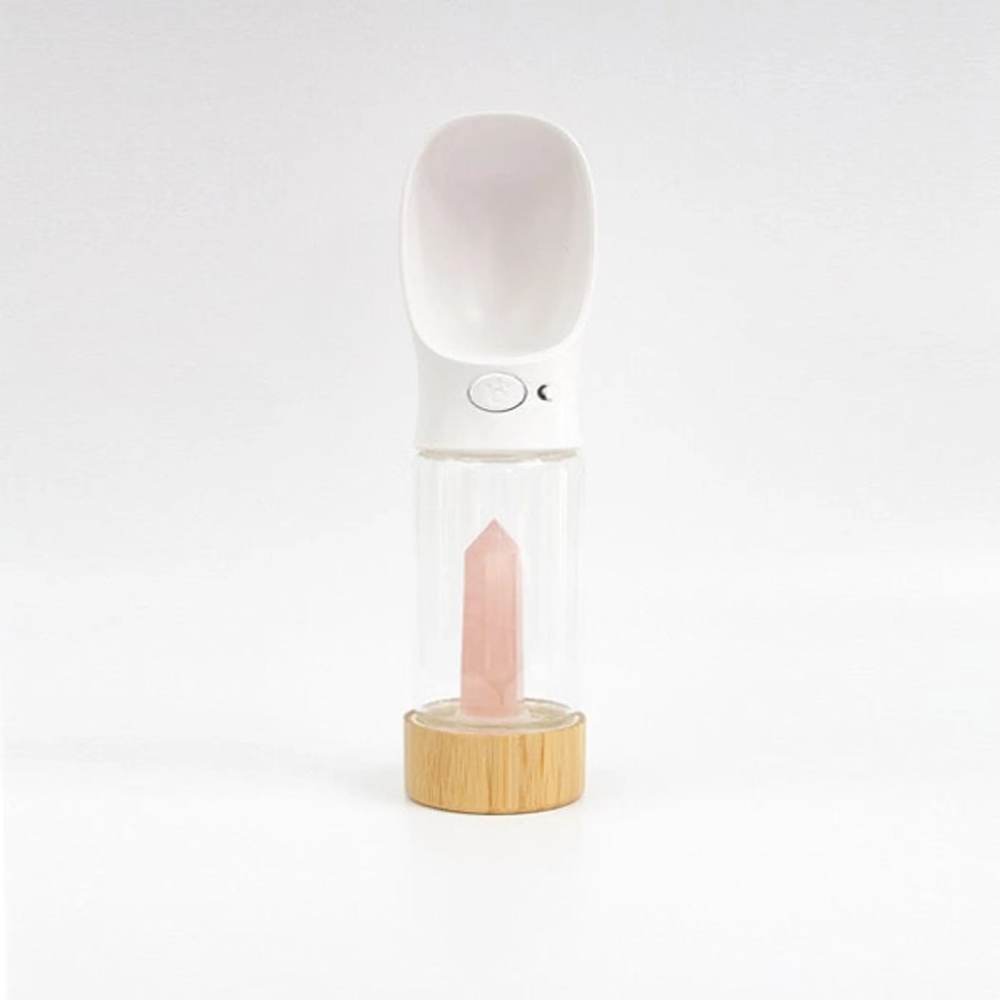 Urban Oasis Rose Quartz Crystal-Infused Water Bottle - Hydration & Healing