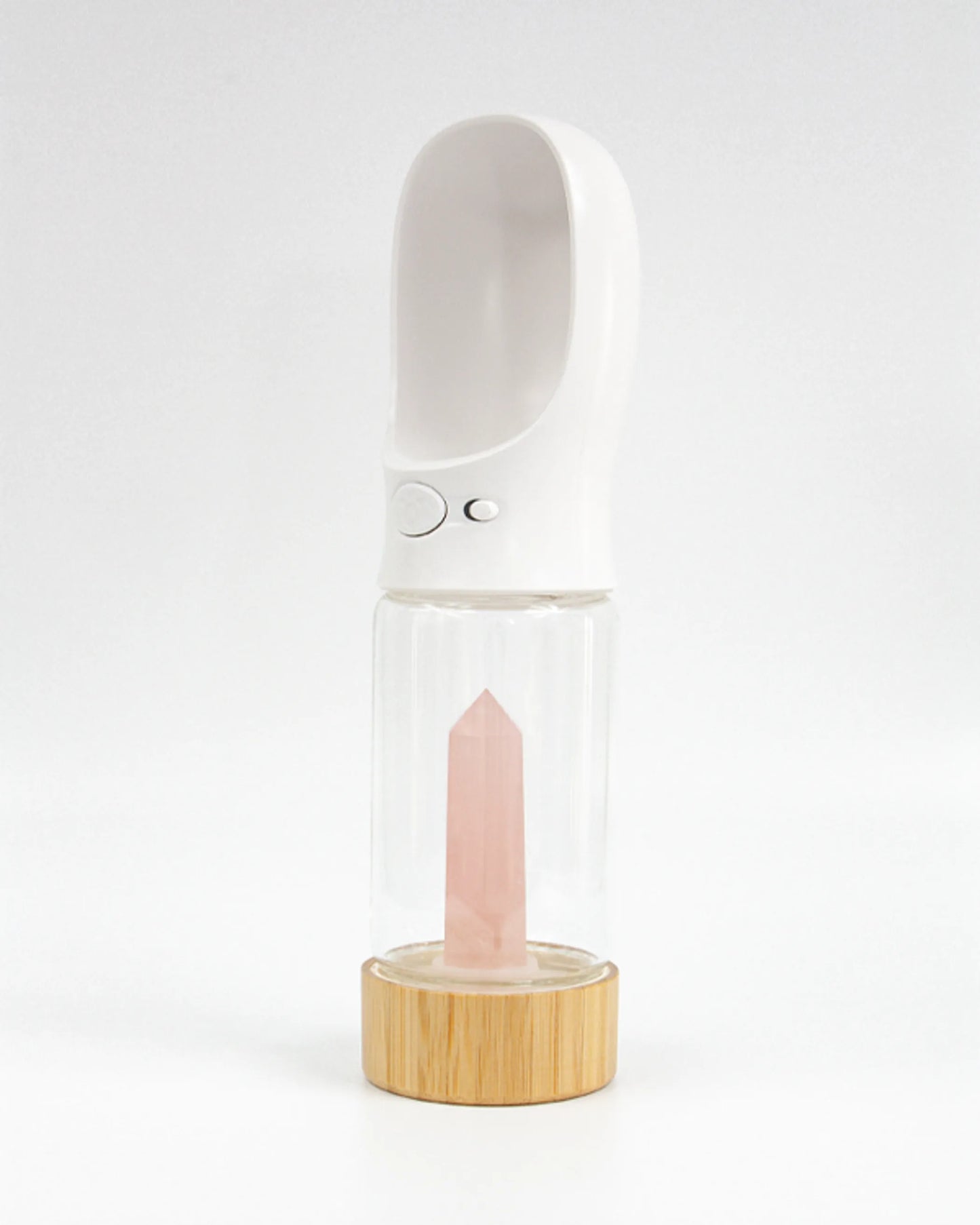 Urban Oasis Rose Quartz Crystal-Infused Water Bottle - Hydration & Healing
