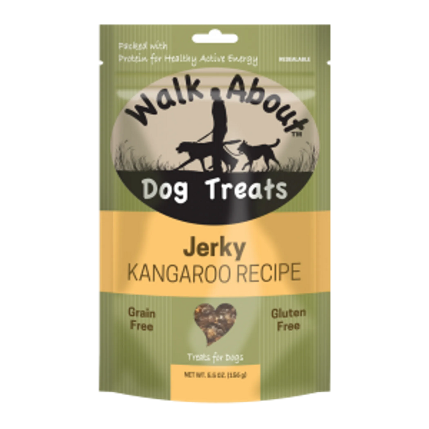 Walk About High-Protein Kangaroo Dog Jerky Treats - All Natural
