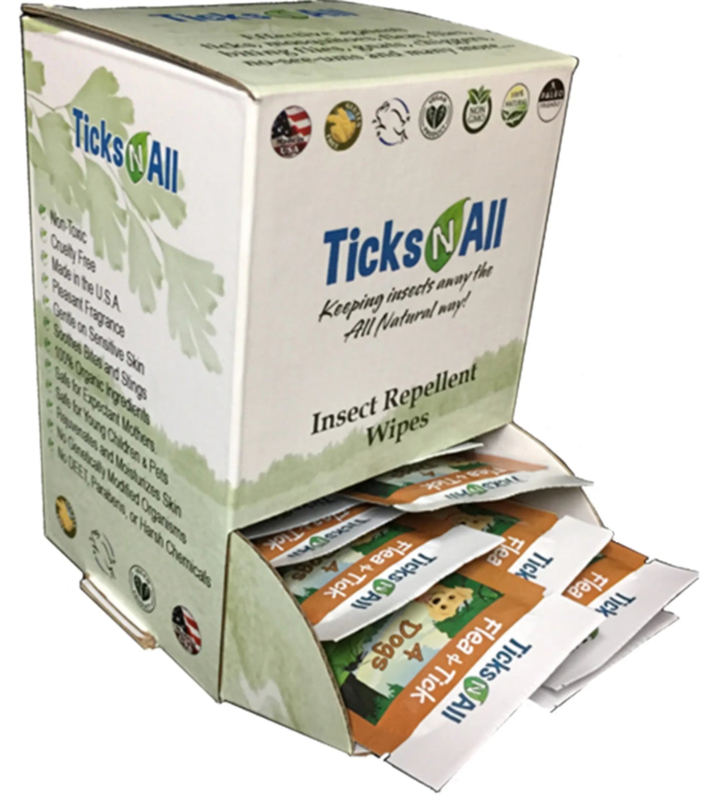 All Natural Flea and Tick Wipes 4-Dogs - Safe & Effective Pest Control