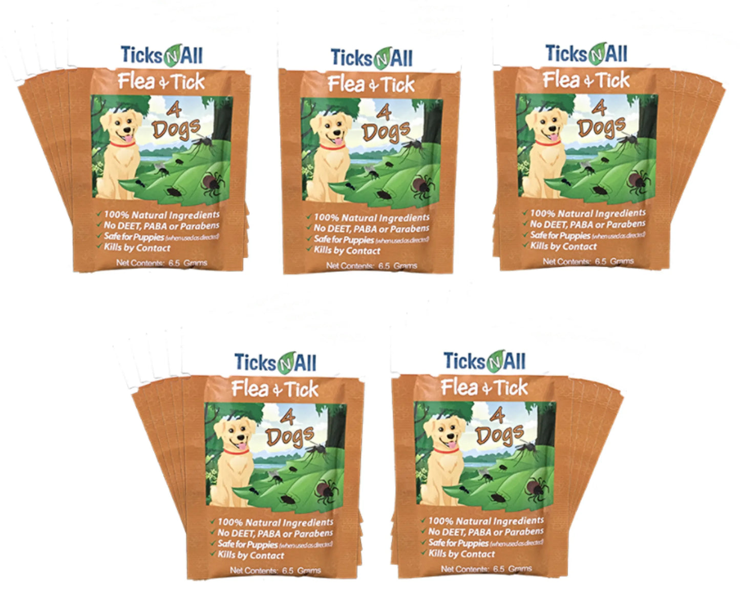 All Natural Flea and Tick Wipes 4-Dogs - Safe & Effective Pest Control