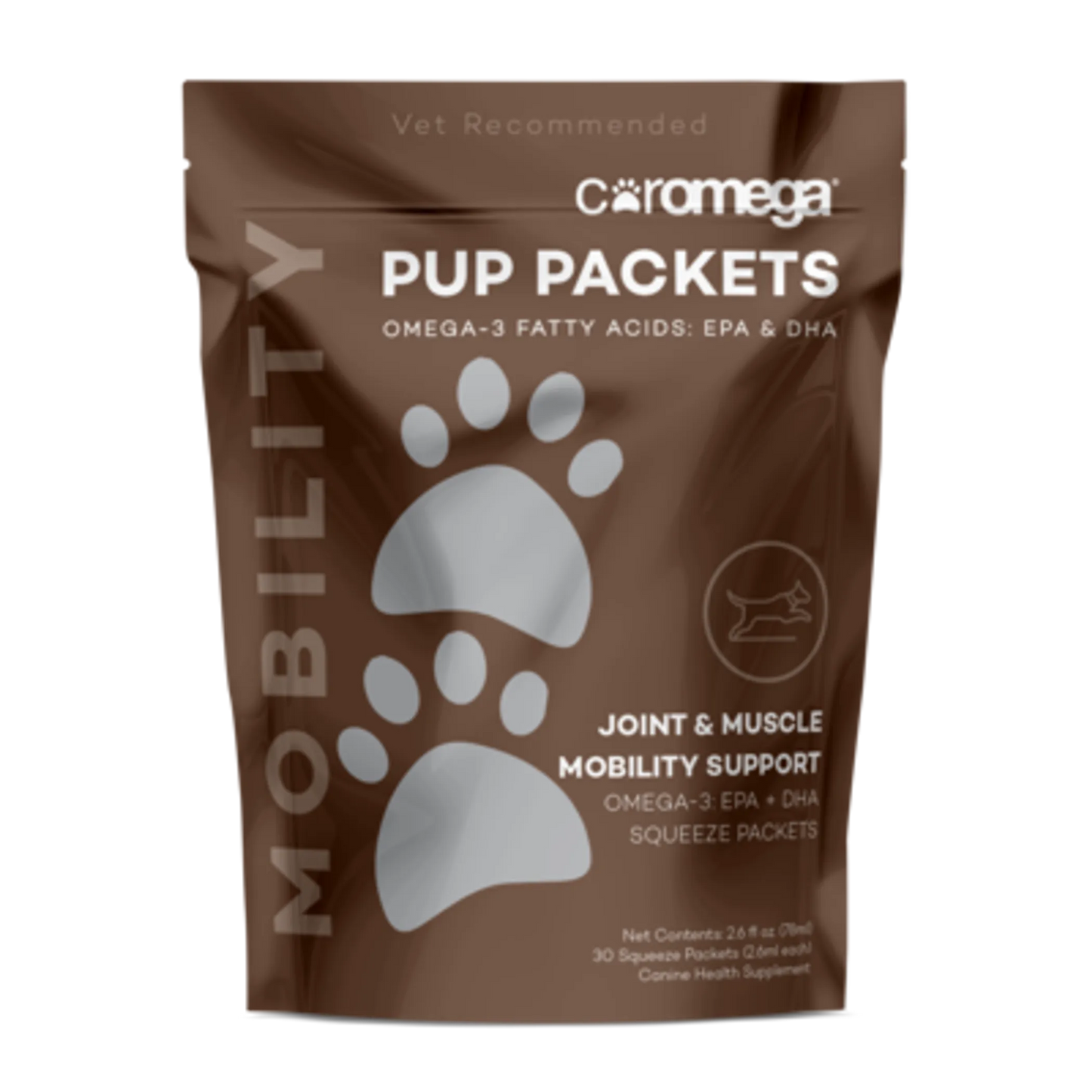 Coromega Pup Packets Omega-3 Joint & Muscle Mobility Support - Dog Supplement