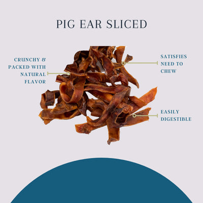 Platinum Pet Treats - Sliced Pig Ear, Natural Dog Treat