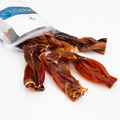Platinum Pet Treats - 4 Braided Bully Sticks - 8oz