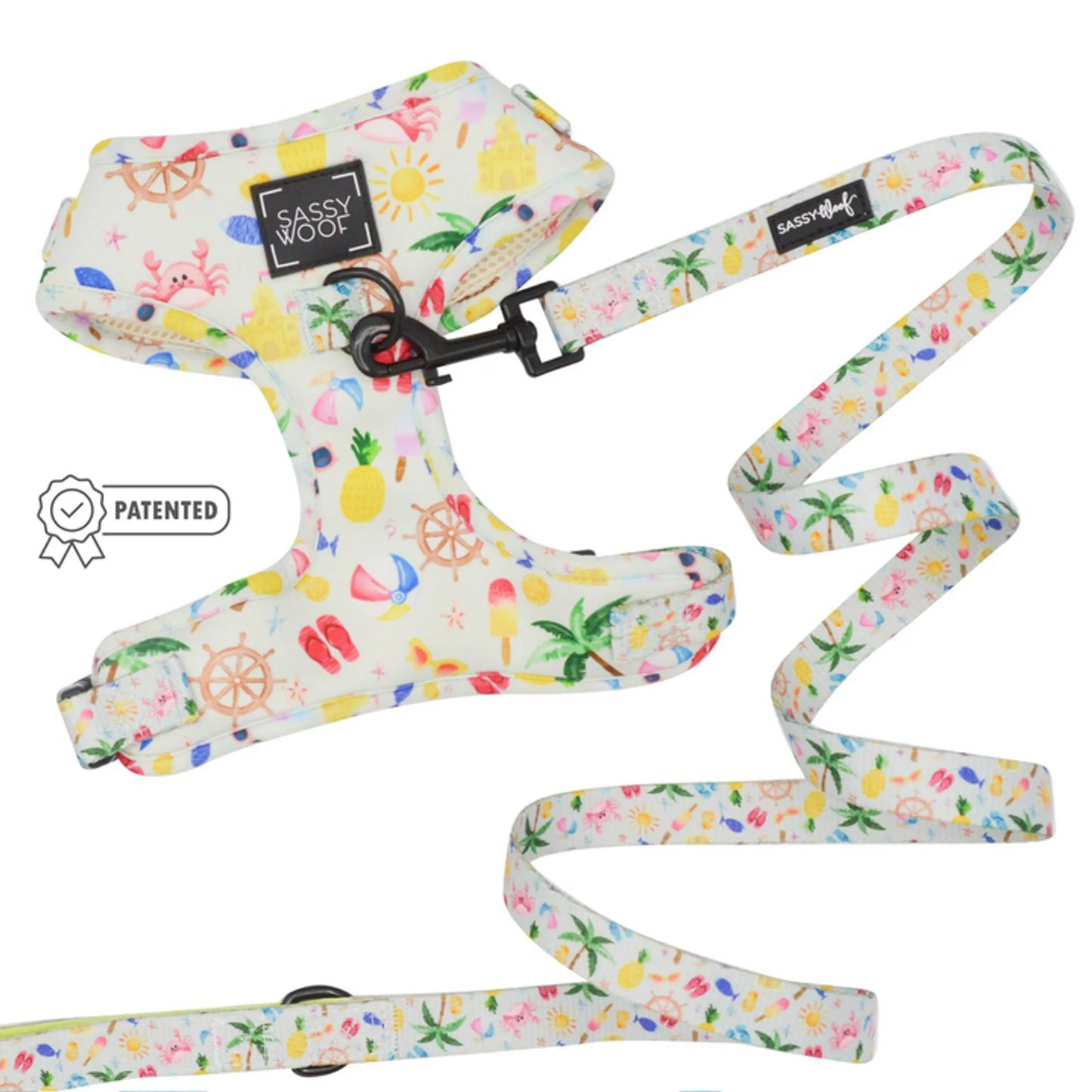 'Barks & Caicos' Collection: Tropical Vibe Dog Harness Bundle