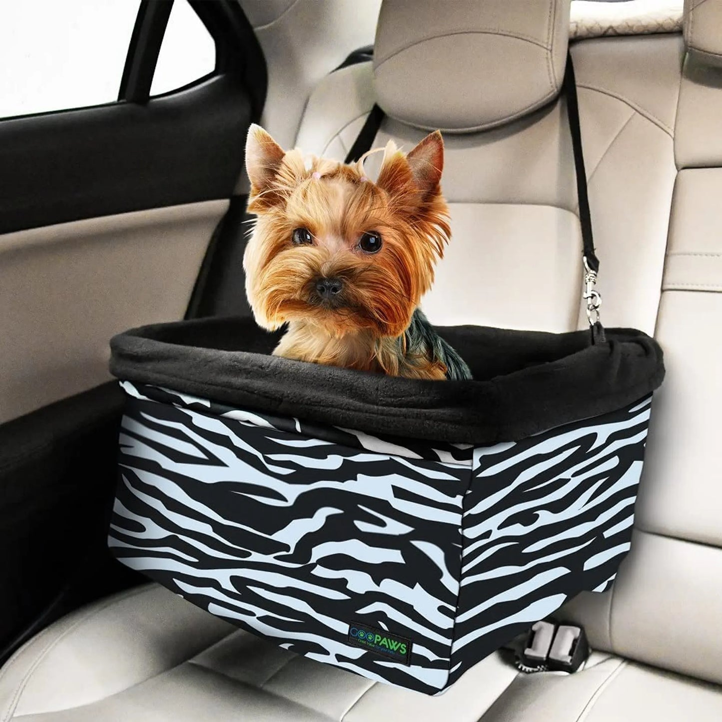 JESPET & GOOPAWS Dog Car Seat Carrier - Portable, Safe Travel