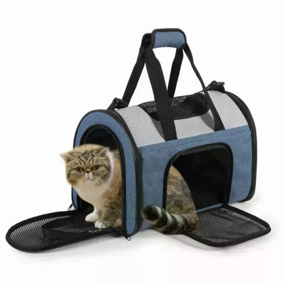 JESPET Soft-Sided Kennel Pet Carrier - Airline Approved, Collapsible & Comfortable
