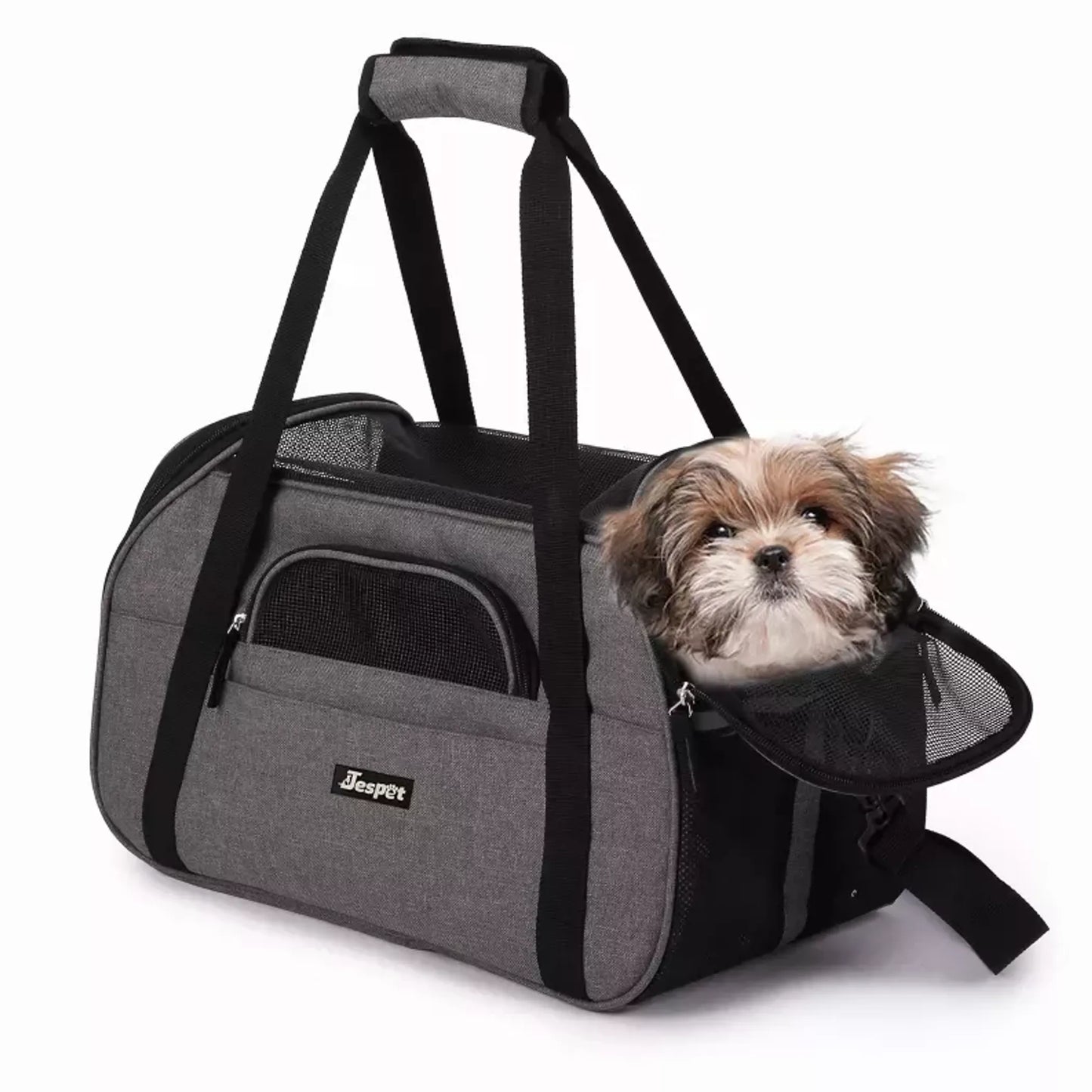 JESPET Soft-Sided Kennel Pet Carrier - Airline Approved, Collapsible & Comfortable