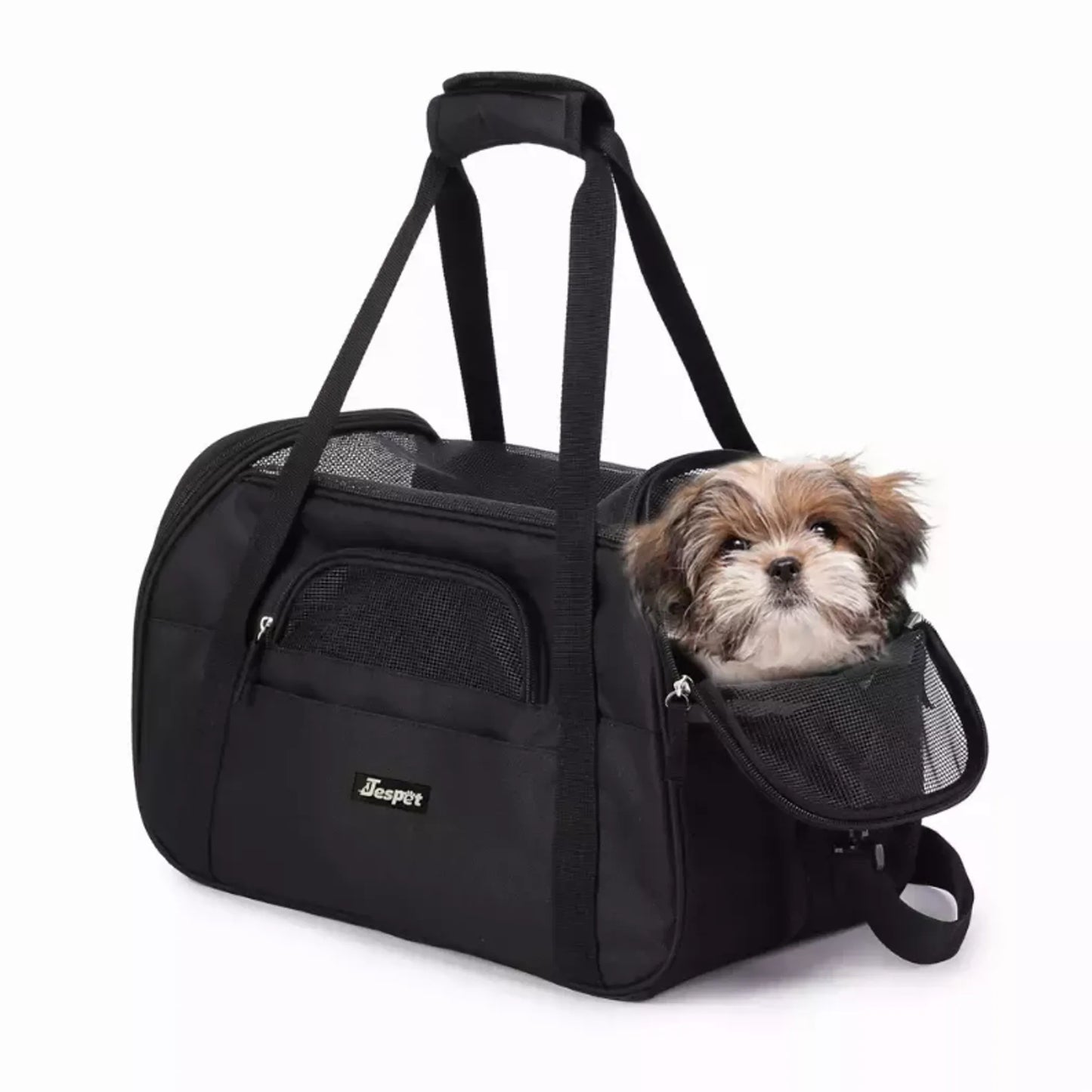 JESPET Soft-Sided Kennel Pet Carrier - Airline Approved, Collapsible & Comfortable