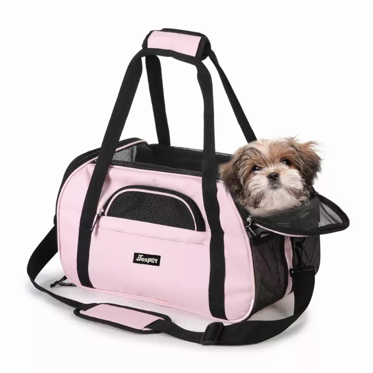 JESPET Soft-Sided Kennel Pet Carrier - Airline Approved, Collapsible & Comfortable