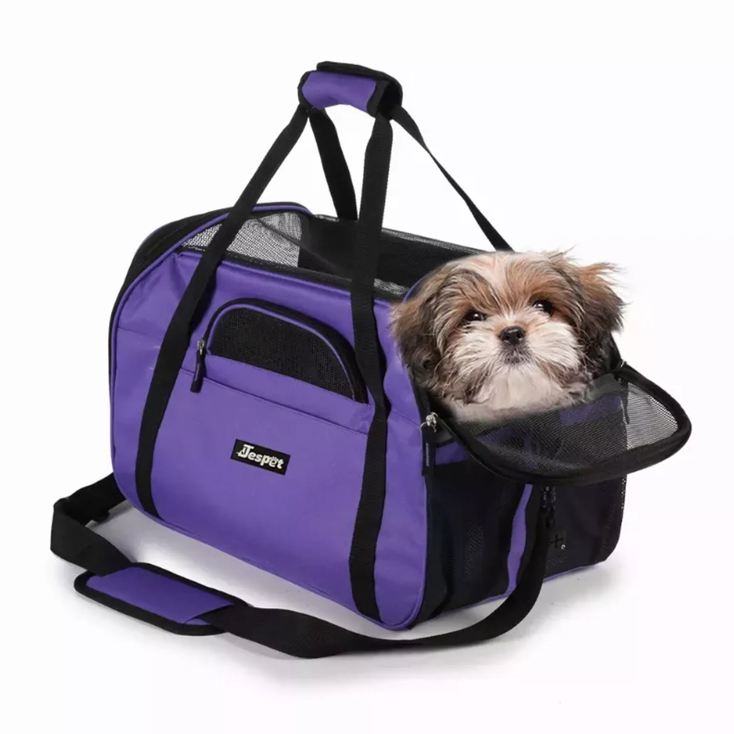 JESPET Soft-Sided Kennel Pet Carrier - Airline Approved, Collapsible & Comfortable