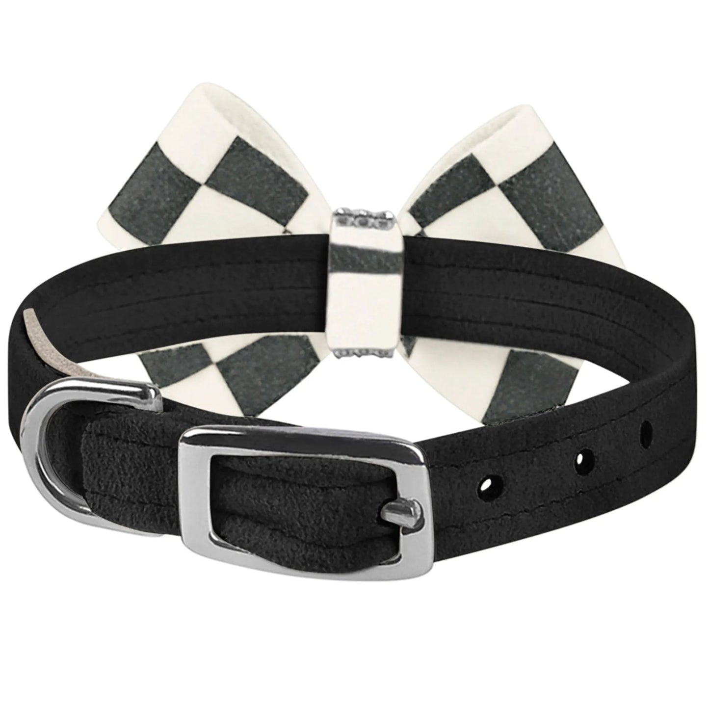 Susan Lanci Windsor Check Nouveau Bow Collar - Premium & Luxurious Pet Accessory