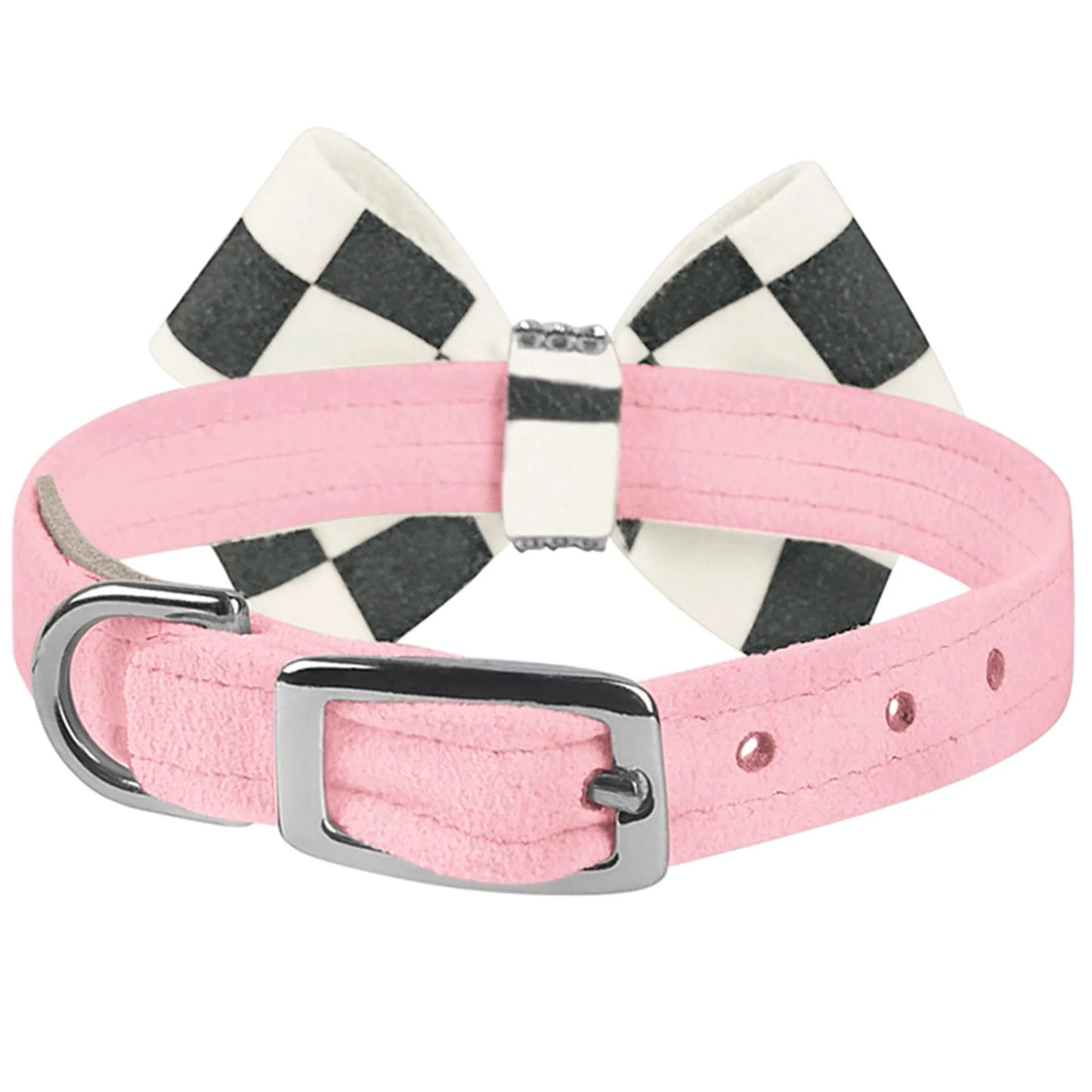 Susan Lanci Windsor Check Nouveau Bow Collar - Premium & Luxurious Pet Accessory