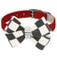 Susan Lanci Windsor Check Nouveau Bow Collar - Premium & Luxurious Pet Accessory